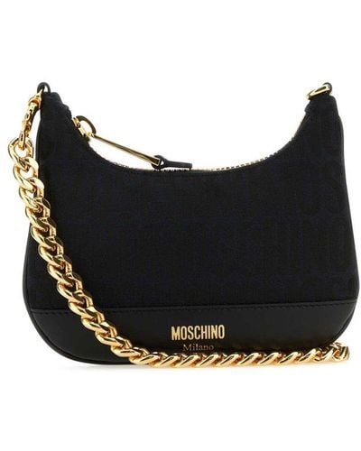 Moschino Logo Lettering Small Tote Bag - Black