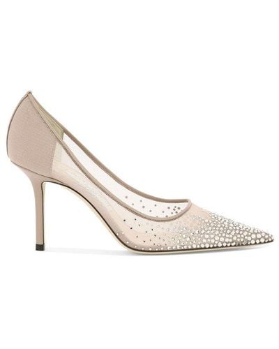 Jimmy Choo Love 85 Pointed-toe Pumps - White
