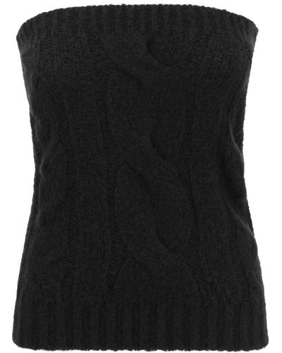 Sportmax Knitted Pencil Skirt - Black