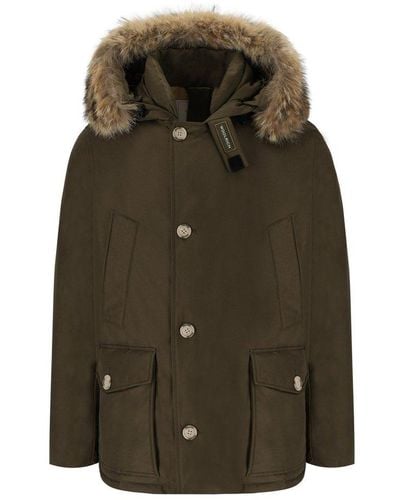 Woolrich Artic Detachable Fur Military Green Parka