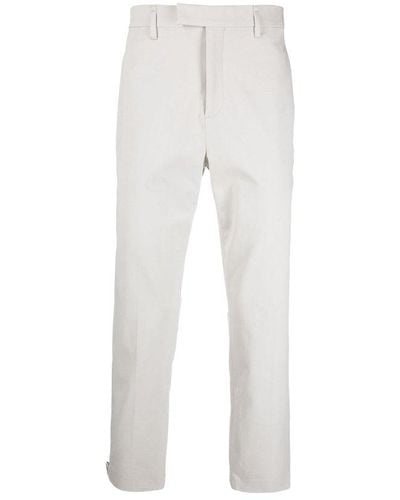 Neil Barrett High Waist Tapered Trousers - White