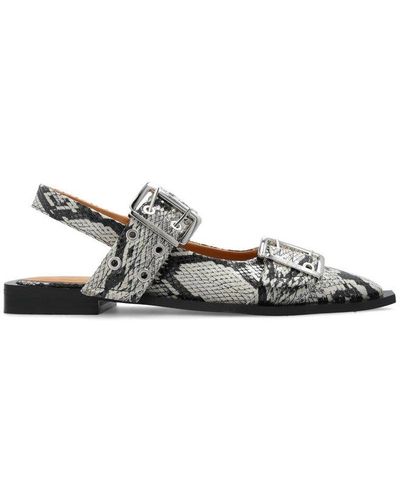 Ganni Shoes With Buckles - White
