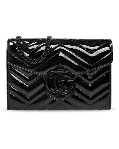 Gucci GG Marmont Leather Wallet - Black