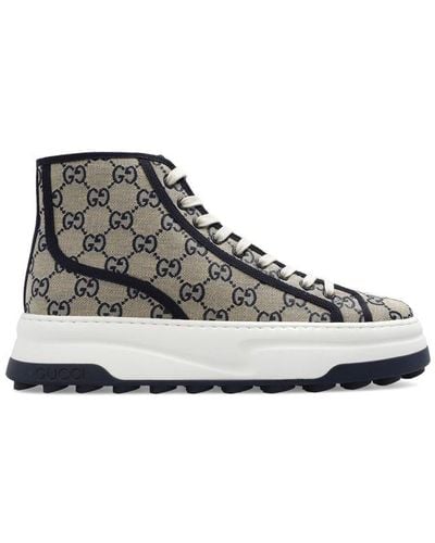 Gucci Men's Aqua GG Imprime High Top Sneakers 343135 4715, 11.5 / Aqua
