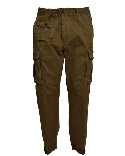 DSquared² Urban Cyprus Elastic Waist Cargo Trousers - Green