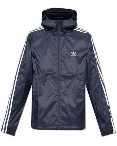 Super Rare Adidas Originals Jacket Windbreaker Glanz Cal Surf Gray YL Men  Small