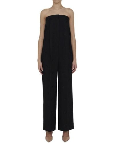 Burberry Strapless Tailored Jumpsuit - Black