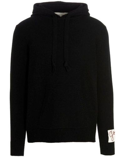 Golden Goose Cachemire And Cachemire Blend Hooded Sweater - Black