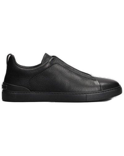 Zegna Low-top Slip-on Trainers - Black
