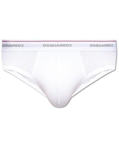 DSquared² Briefs With Logo, - White