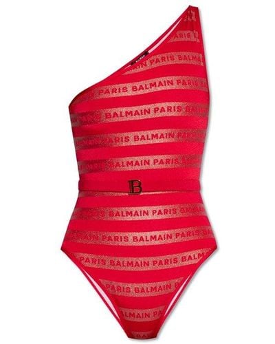 Balmain One-Piece Swimsuit - Red