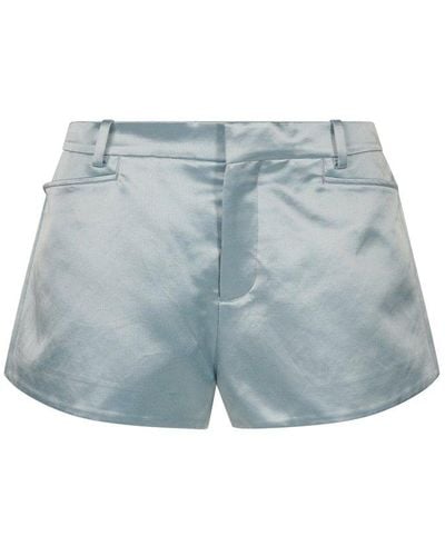 Tom Ford Lustrous Mini Shorts - Blue