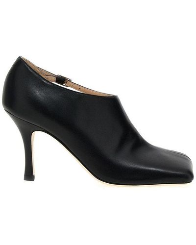 A.W.A.K.E. MODE Wilma Chubby Ankle-strapped Court Shoes - Black