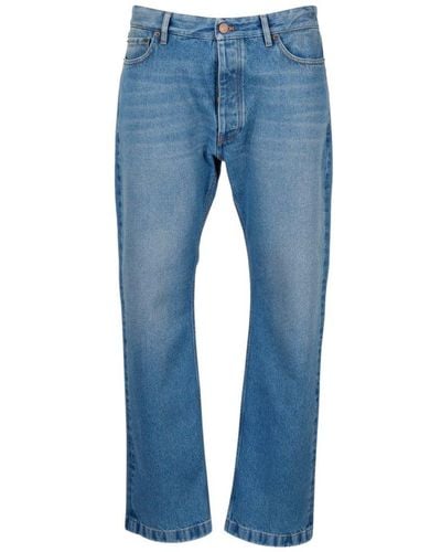 Balenciaga Normal Straight Leg Jeans - Blue