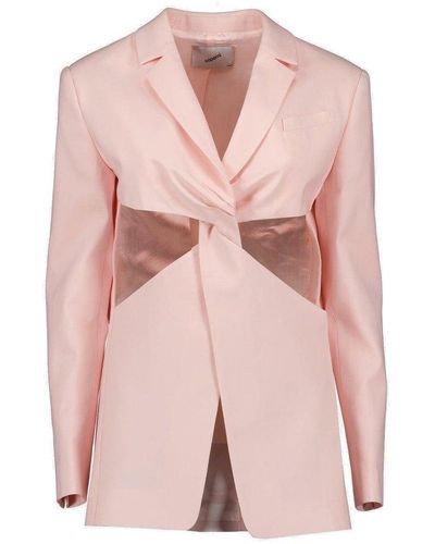 Coperni Twist Cut-out Fitted Jacket - Pink