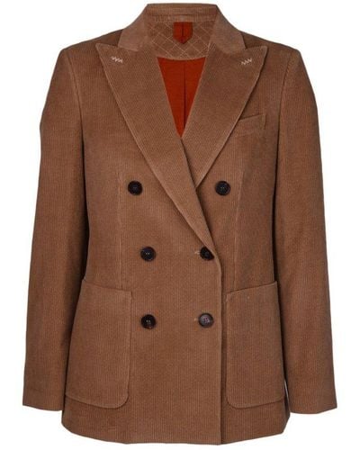Max Mara Astice Double-breasted Corduroy Jacket - Brown