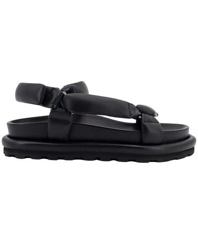 Jil Sander Ankle Strap Padded Sandals - Black