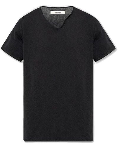 Zadig & Voltaire Henley-neck Short-sleeved T-shirt - Black