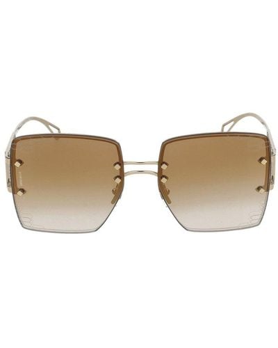 BVLGARI Square Frame Sunglasses - Metallic