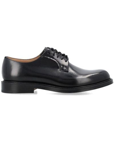 Church's Shannon Almond-toe Lace-up Shoes - Black