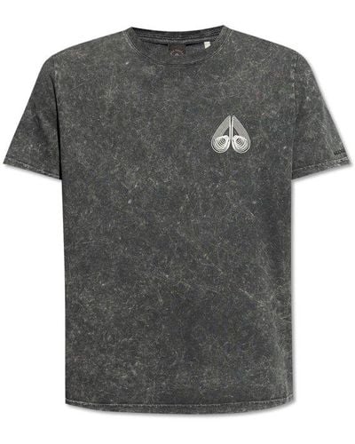 Moose Knuckles T-shirt With Logo, - Grey