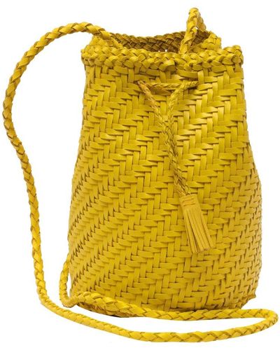 Dragon Diffusion Pompom Double Jump Bucket Bag - Yellow