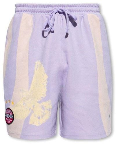 PUMA X Kidsuper Colour Blocked Drawstring Shorts - Purple