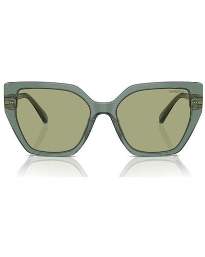 Swarovski Eyewear Butterfly Frame Sunglasses - Green