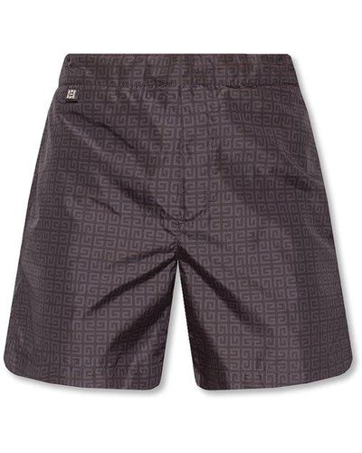 Givenchy Swim Shorts With 4g Motif - Purple