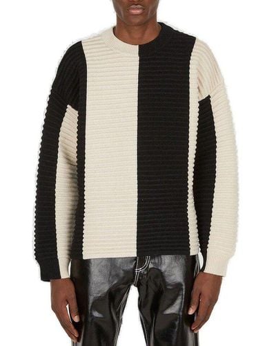 Eytys Horace Colour Block Crewneck Sweater - Black