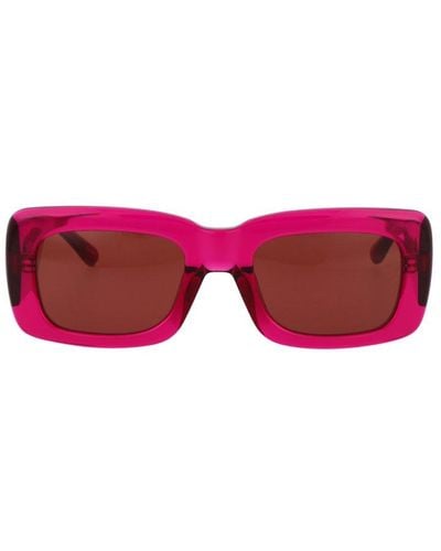 Linda Farrow X The Attico Square Frame Sunglasses - Pink