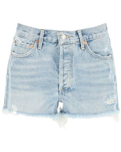 Agolde Parker Vintage Cut Off Shorts - Blue