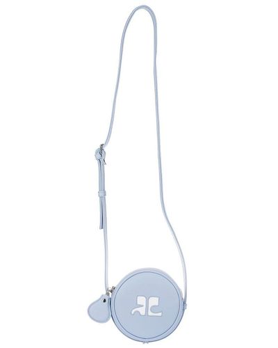 Courreges Reedition Circle Zipped Crossbody Bag - Blue
