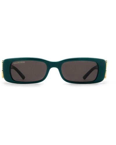 Balenciaga Rectangular Frame Sunglasses - Green