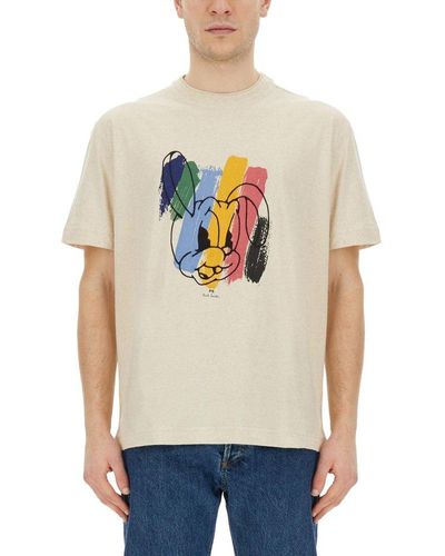 PS by Paul Smith Bunny Printed Crewneck T-shirt - White