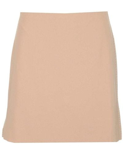 Theory Skirt With Stitching Details - White