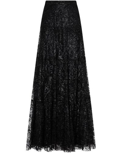 NWOT Ralph Lauren Women's Black Label Ostrich Feather Beaded Sequin Mini Skirt Silk 10