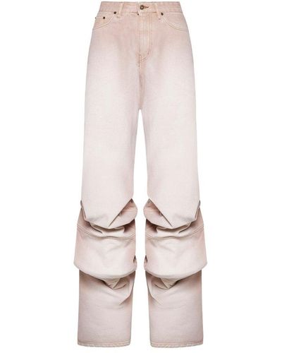Y. Project Draped Cuff Jeans - White