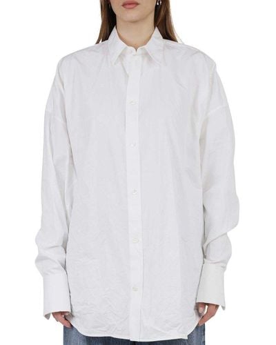 Balenciaga Buttoned Oversized Shirt - White