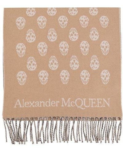 Alexander McQueen Wool Scarf - Natural