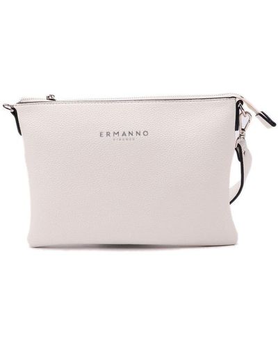 Ermanno Scervino Olga Plain Zipped Handbag - White