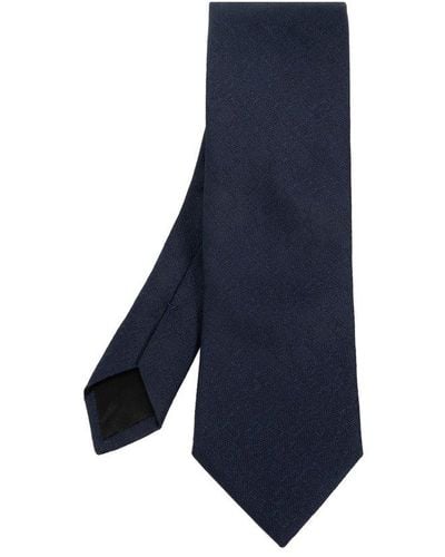 Givenchy Logo Detailed Tie - Blue