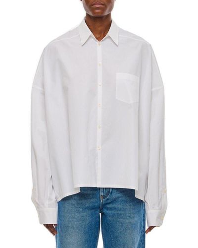 Junya Watanabe Cropped Cotton Shirt - White