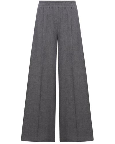 Brunello Cucinelli Wide-leg Trousers - Grey