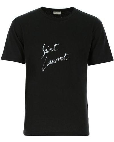 Saint Laurent Logo Signature T-shirt - Black