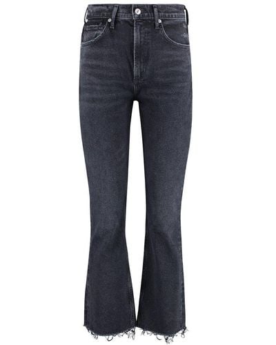 Citizens of Humanity Isola Cotton Cropped Pants - Blue