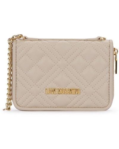 Love Moschino Quilted Chain-detail Wallet - Gray