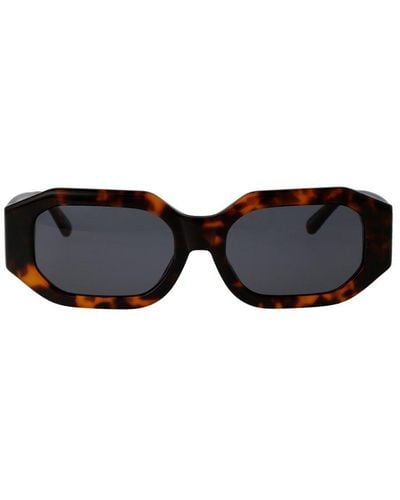 Linda Farrow X The Attico Blake Angular Sunglasses - Black