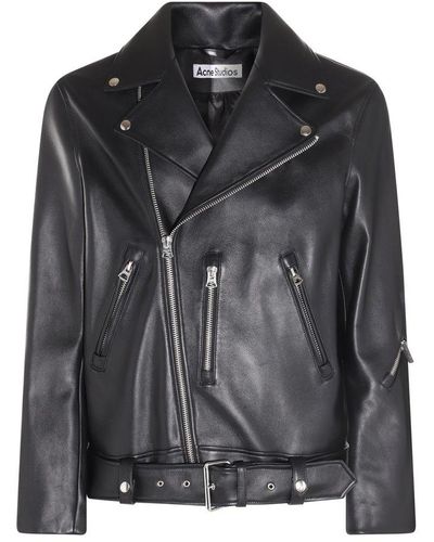 Acne Studios Zip-up Biker Jacket - Black