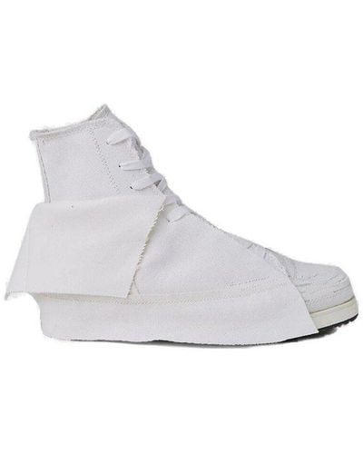 Yohji Yamamoto Layered High Top Sneakers - White